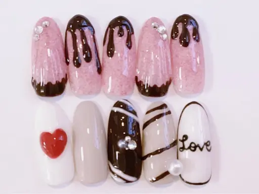 🍫バレンタインネイル💌