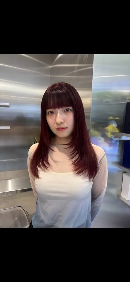 【ミニモ限定】大人気‼️ ダブルカラーワインレッド 🍎🍎🍒🍒🍓🍓「ブリーチなし」