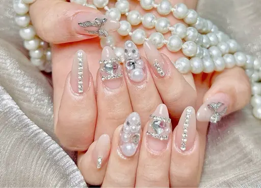 ❤️チップ長さ出し（時間内持ち込みデザイン）シール、ストーン、限定パーツつけやり放題（ソフトジェルオフ+¥500）