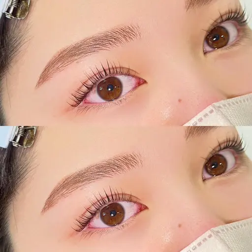 ❄️1日で印象変わる❄️【デザインまつげパーマ(上のみ)×パーソナル美眉スタイリング（間引き有）💫】