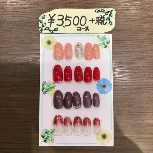 (*´`)♡可愛い♡安い3850円コース　ハンドジェルネイル☆.。.:*・