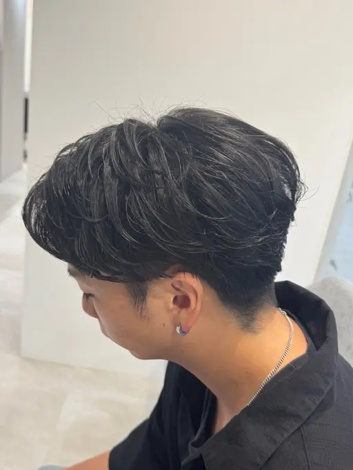 メンズカット+毛流れニュアンスパーマ