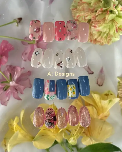 🌸💐Flower Mood Nails Ａ🌷🌸 （オフなし）