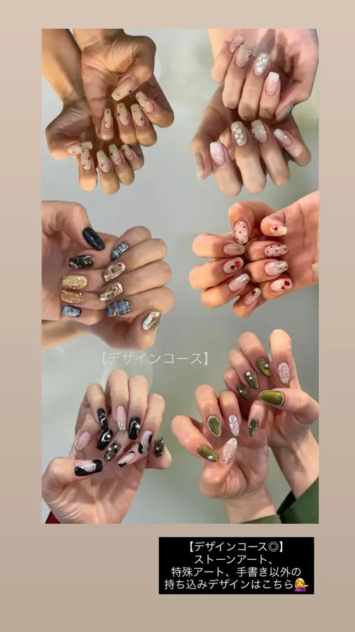 【初回オフ無料🫧こだわりケア付き🌈】ハンド🫱デザインコース