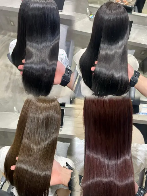 【🪄補修ケアカラー🪄】❣️３stepケラチントリートメント＋透明感カラー❣️※ロング料金なし※超音波アイロン付き