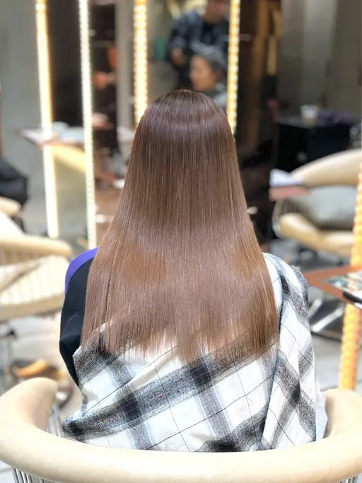 ブリーチ縮毛矯正＋2stepナノスチームトリートメント🤍