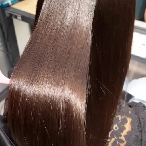 【アイロン要らずのストレートhairへ❣️】髪質改善カラー➕髪質改善縮毛矯正