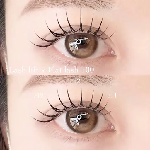 🌟モニター価格🌟リフエクorパリエク【パーマ+フラットラッシュ100本】アイシャンプー、コーティング仕上げ