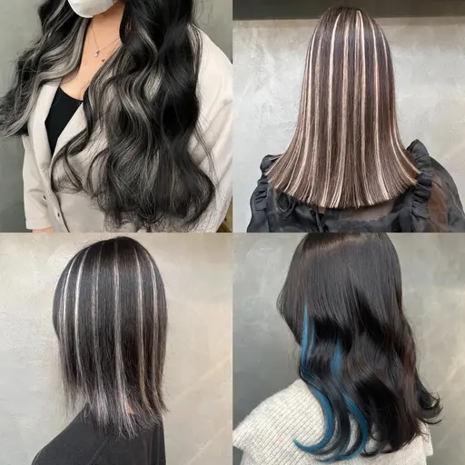 🩵イヤリング・インナー・ハイライトを入れたい方向け【シールエクステ】¥4,300​〜​（枚数によって上下します）