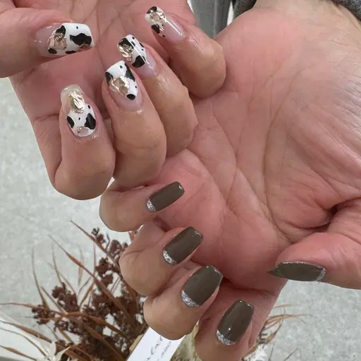 【オフあり】ちぐはぐネイル💅🎀【ウォーターケアつき】