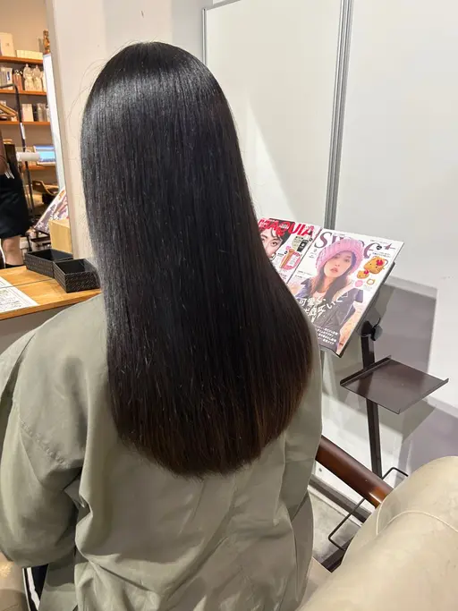 縮毛矯正撮影モデル