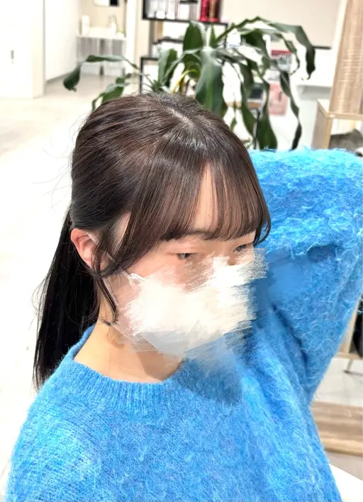 one color&front cut & treatment🦢✨