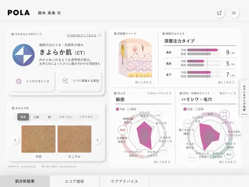 新肌分析付きフェイシャルエステ