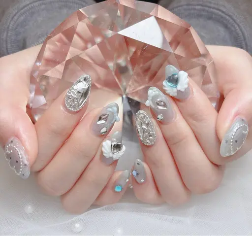 自爪ジェル/10本デザインし放題/キャラクター.ロゴ.3D×/パーツ＋¥150​〜​/オフケア込