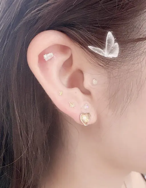 💍耳つぼジュエリー👂*˚🩵定額シンプルプラン✽10粒まで✽