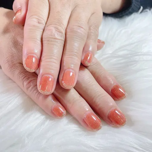 付け替えオフ無料/ケア込み💛ワンカラー/ラメグラ