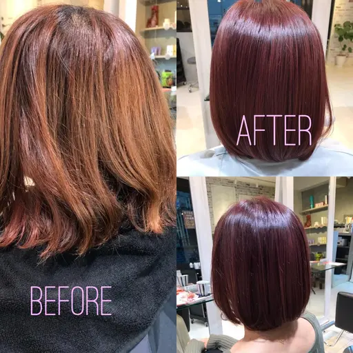 限定✨同時施術可能✨cut +ｲﾙﾐﾅｶﾗｰ + 【BTストレート（縮毛矯正】ブリーチ2回までの髪OK🧡