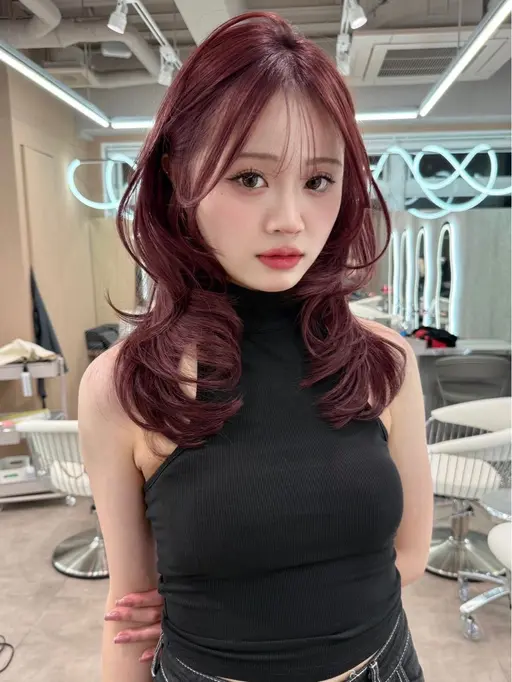 似合わせ韓国風カット➕ブリーチなしダブルカラー➕ナノスチーム1stepトリートメント❣️