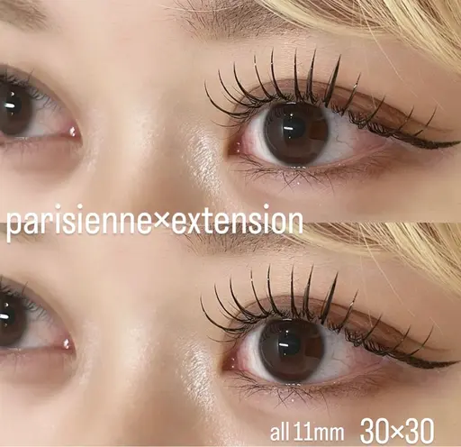 🤍パリエク80本🤍パーマとエクステよくばりメニュー🧸💓