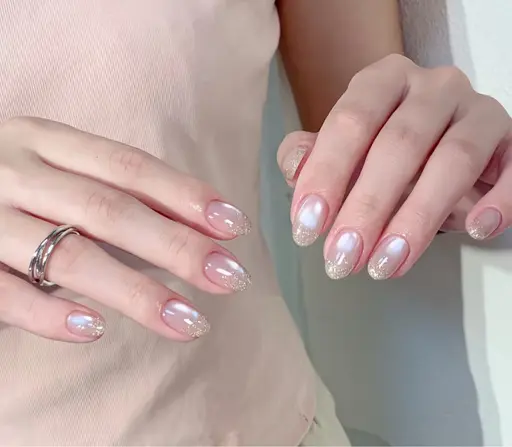 自爪💛水光キャッツアイxフラッシュグラデーorラメグラ　オフ込み