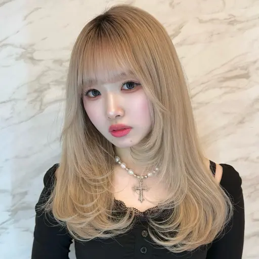 【韓国風ヘアにしたい方はこれ🤍】韓国カット＋集中ケア🤍水トリートメント🤍コテ巻き仕上げ付き🐾