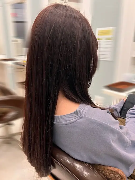 💎オイルケア付き高発色ルフレカラー💎鎖骨下の方💇‍♀️アイロン仕上げ練習させていただきます🙌ブリーチ🈚️