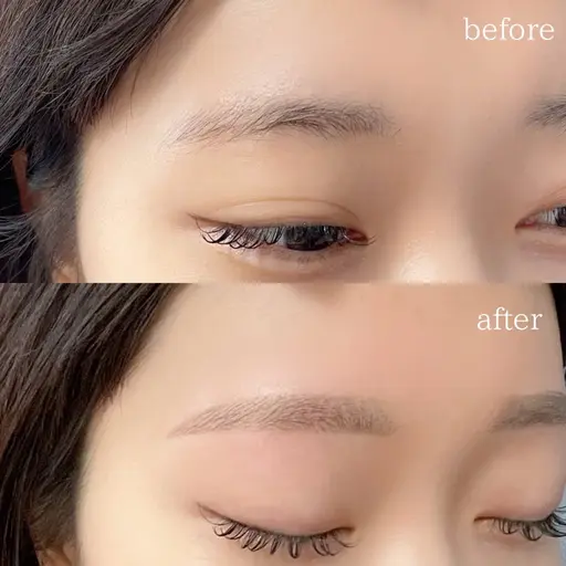 アイブロウデザイニング(ワックス脱毛+毛量調整+仕上げメイク&レクチャー込み)