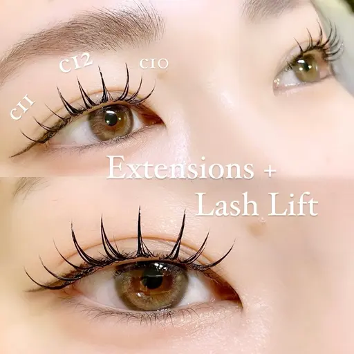 ♡当日予約限定価格♡LEDエクステパーマ🎀♡ 80本​〜​のナチュラル仕上げ🎀¥10000 ♡カラー対応ok