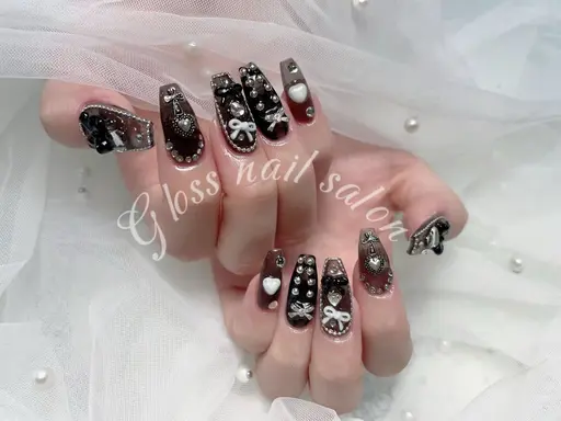 🌟長さ出し付き♡パーツ付け放題💕