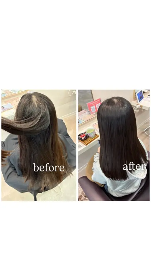 【🌿サラ艶髪にオススメ️🫧✨】今なら30%OFF‼️縮毛矯正➕トリートメント➕整えカット⭐️