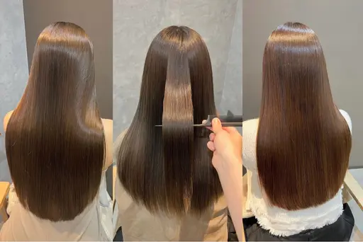 【🌟SNS.顔出しOKの方限定🌟】美髪縮毛矯正+あなただけの髪質改善トリートメント+ブロー(+4400カット)