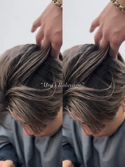 🇬🇧欧米風バレイヤージュ🇬🇧（2ブリーチ）バレイヤージュカラー+前処理剤トリートメント『トリートメントブロー込』