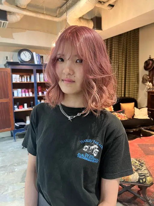 ケアブリーチ込みWカラー🩵プラチナトリートメント付き❕