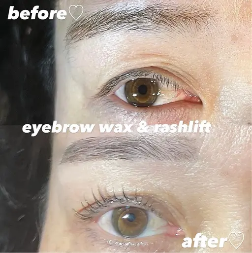 【期間限定🫧🤍】パリジェンヌ or まつ毛パーマ ＆ アイブロウWAX（間引き，メイク付き）