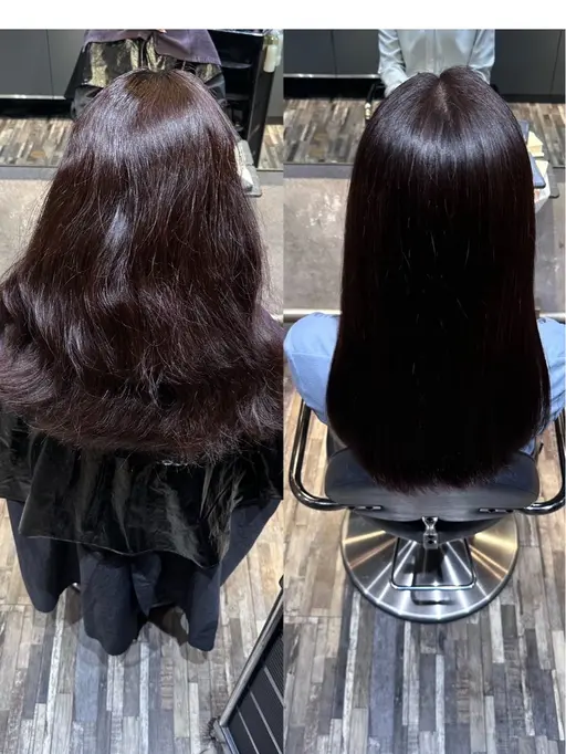 「1番人気」弱酸性縮毛矯正+架橋式髪質改善トリートメント+カット