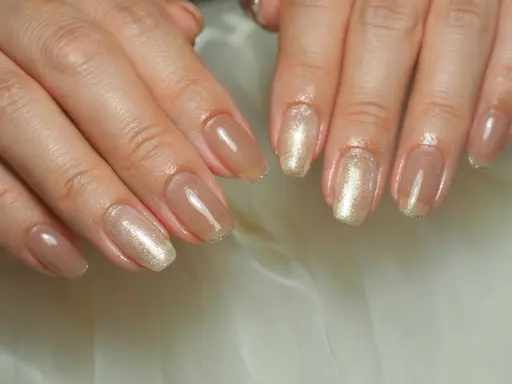 【爪が傷まないフィルイン対応】キラキラ煌めく！マグネットネイル (他店お付け替えあり)