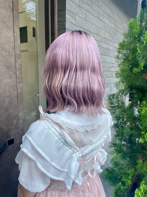 ≪トリプルカラー🩵✨≫ホワイト系やペール系🤍🔅 /ケアブリーチ使用🫧/ シャンプーブロー込み(ブリーチ2回)