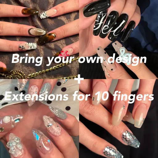 【インスタフォローで割引適応✨】チップスカルプ10本+持ち込みデザイン