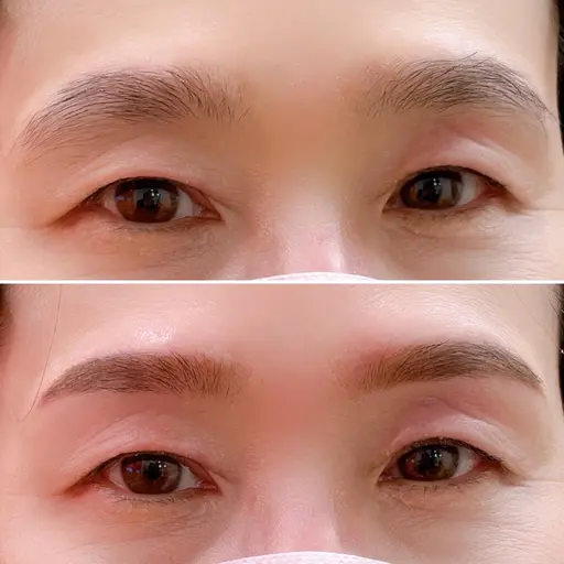 アイブロウワックス、アフターケア付き