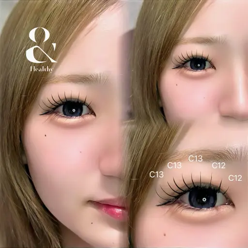 《& Healthy》🪽マツエク120本(フラットラッシュ)🪽LED・ブラウンに変更・下エク追加🙆🏼