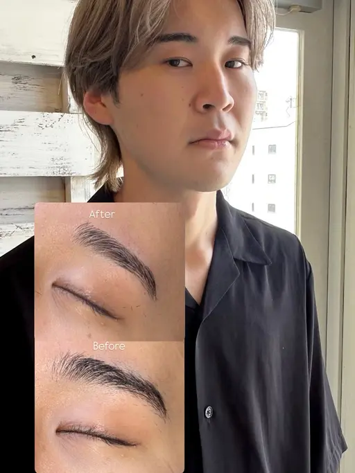 【 メンズ目線で創るナチュラル眉毛❕】ハリウッドブロウリフト(眉毛wax＋毛流れを整えるパーマ)
