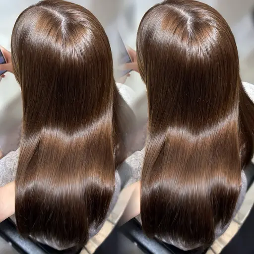 【12/28限定🎀】カット＋ケア艶カラー＋高保湿トリートメント＋コテ巻き仕上げ