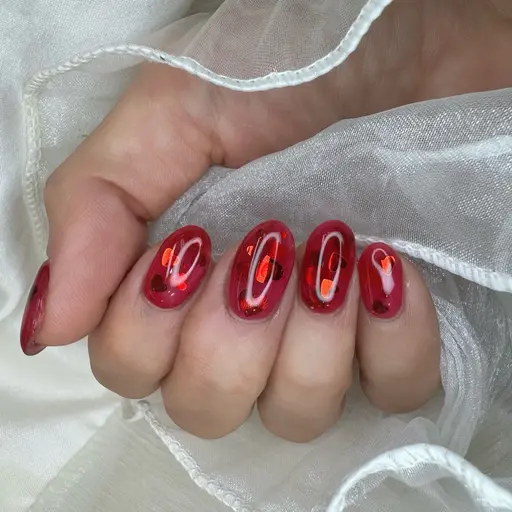 限定⭐️ハートホロ入りうるちゅるキラキラワンカラー✨ケア込みオフなし⭐️ホロ、カラー多数バリエーションございます✨