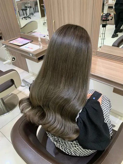 🪽天使の艶ワンカラー&アイロン仕上げ🪽🫧シャンプー・ブロー込