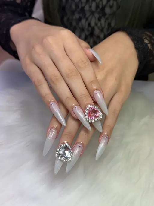 オフ無💅スカルプ(チップ長さ出し10本)ワンカラー/フラシュネイル(マグネット/オーロラ➕¥500)