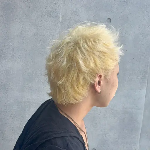 【ハイトーンカラー✨】《 ケアブリーチ使用Wカラー 》ブリーチ➕うる艶カラー🩵🫧