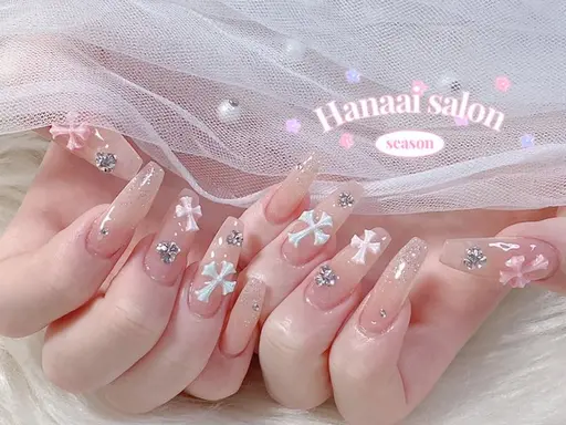 【スカルプオフ込み】本日特別割引🈹人気No.1チップ長さだし10本➕デザイン➕ストーン