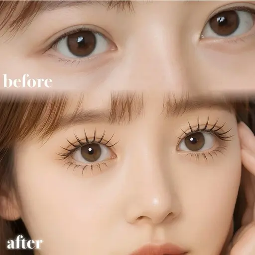 【★年末限定メニュー★】即濡れOK! (LED無料変更可)フラットラッシュ160本上下振り分け自由