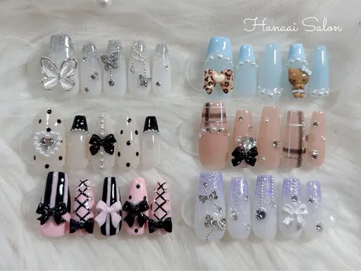 【ソフトオフ込】【マグネット無料【チップ長さだし】【ミニモ限定】+デザイン+ストーン付¥12800→9800