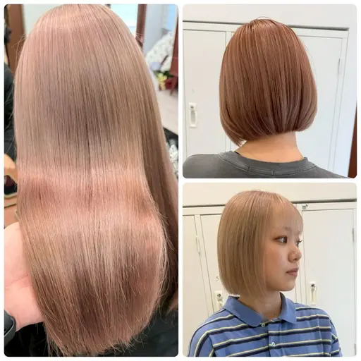 【🌷ブリーチ限定メニュー】 ケアブリーチ+オンカラー+髪質改善トリートメント🌷